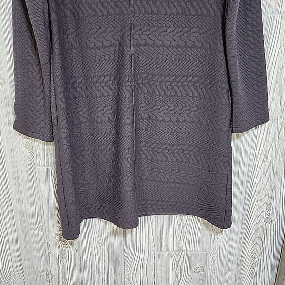 Prana Quilted Long Sleeve Grey Dress Womens Size Medium - Picture 7 of 11